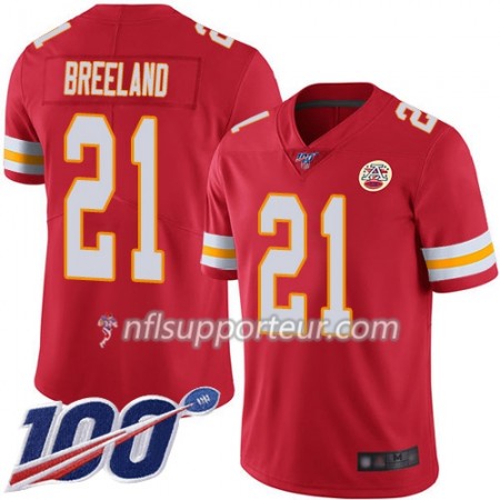 Maillot Homme Kansas City Chiefs Bashaud Breeland 21 Nike Rouge 100th